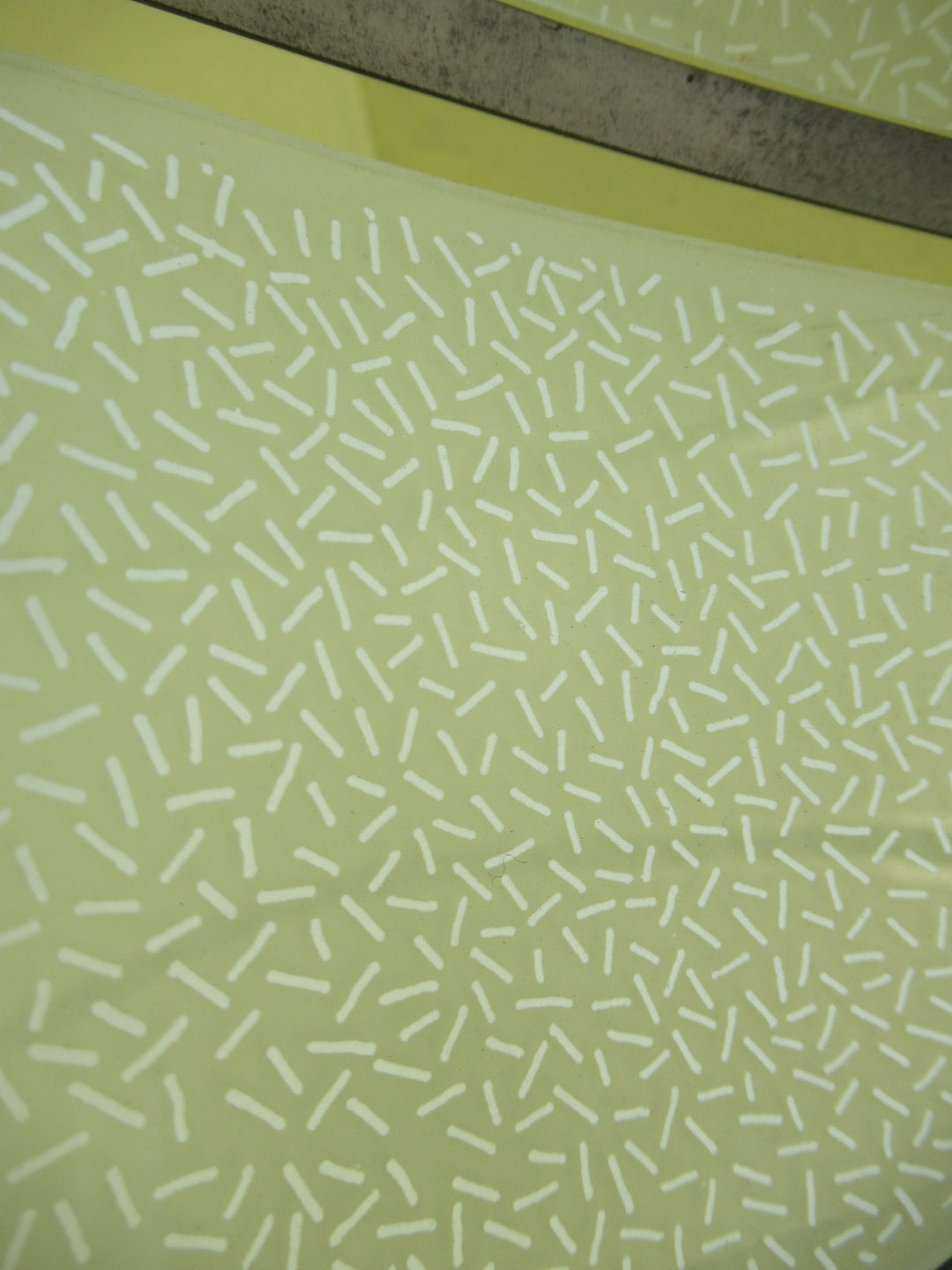 Retro Sedgemented Obscure Glass & Brass Shade 230Dia x 130H