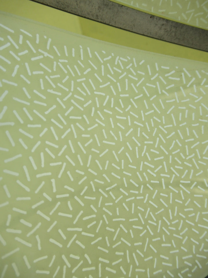 Retro Sedgemented Obscure Glass & Brass Shade 230Dia x 130H