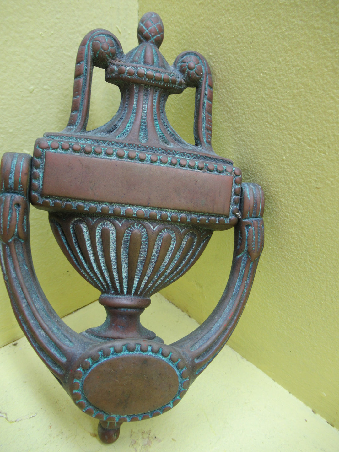 Ornate Grecian Style Brass Urn Door Knocker 195L x 115W x 30D