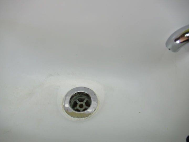 Narrow Plastic Basin with a Towel Rail & Cover that hides Plumbing 54H x 48W x 190D