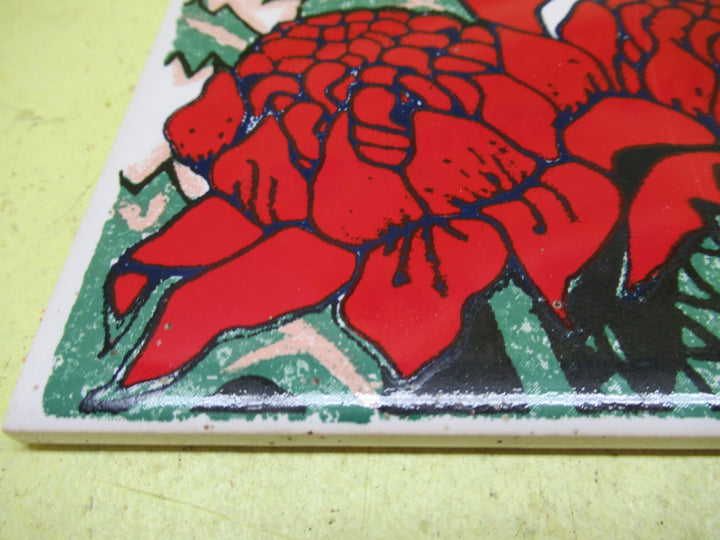 Johnson Tiles with a Waratah Flower 155Sq