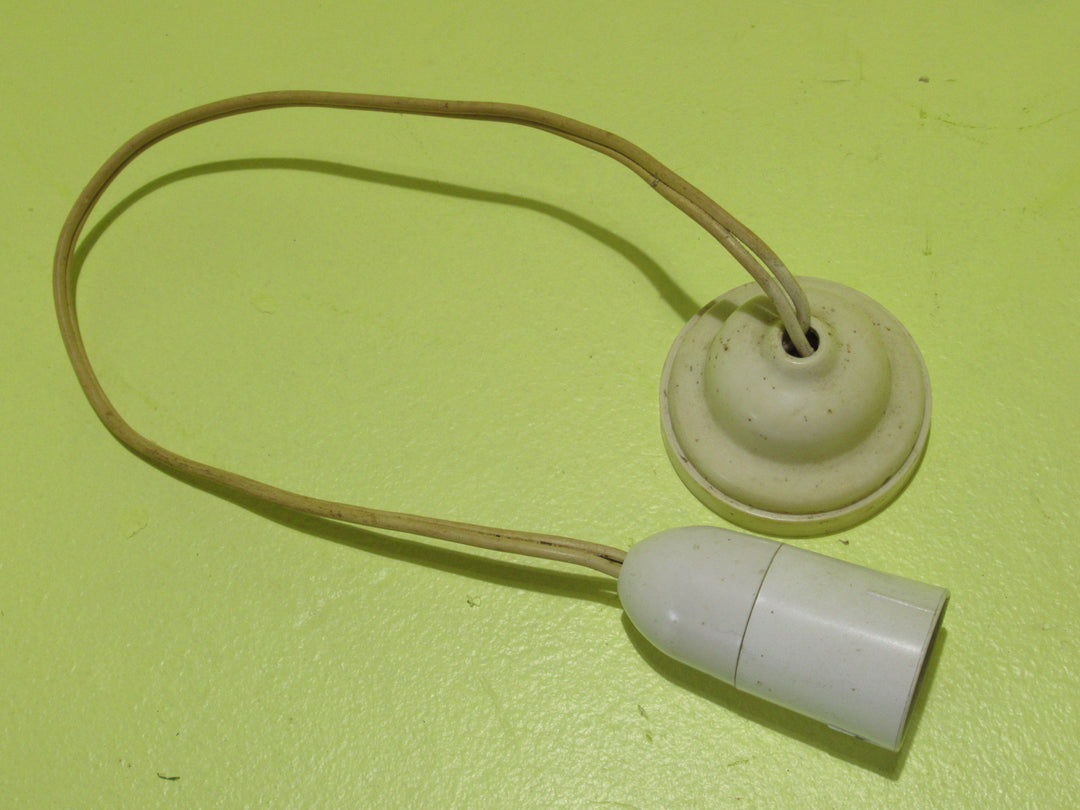 Brown Bakelite Pendant Ceiling Fitting with Lamp Holder 65D x 50H/30D x 50H