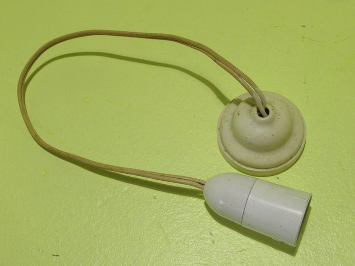 Brown Bakelite Pendant Ceiling Fitting with Lamp Holder 65D x 50H/30D x 50H