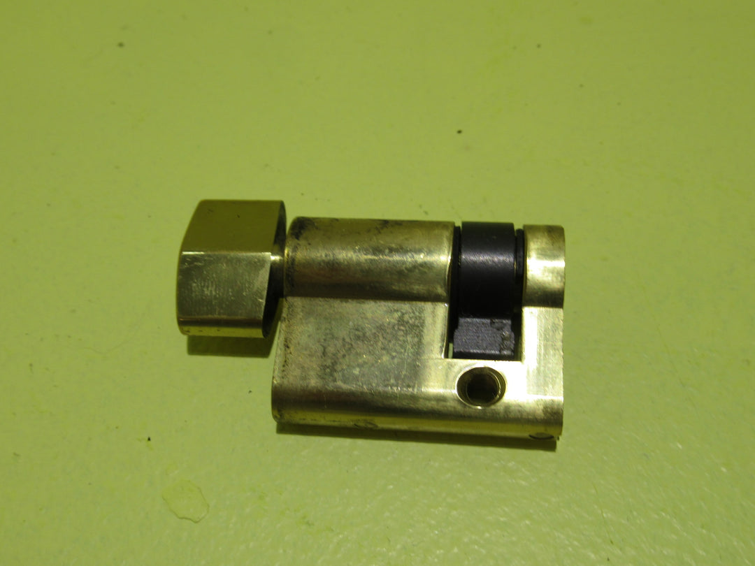 Brass Rectangle Lever Handle with European Key Hole & Thumb Turn Lock no Key 150L x 43W/96L x 55W