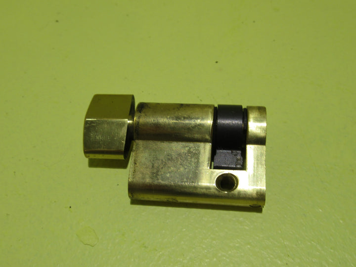 Brass Rectangle Lever Handle with European Key Hole & Thumb Turn Lock no Key 150L x 43W/96L x 55W