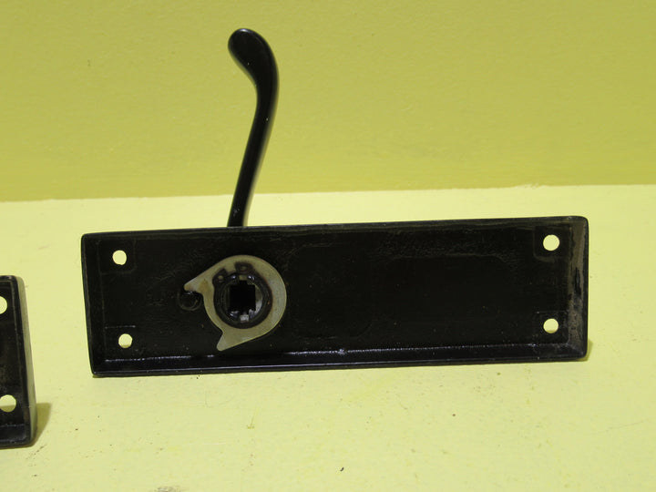 Black Rectangle Lever Handle with Screws & Axile 150L x 43W/Lever 98L x 53W