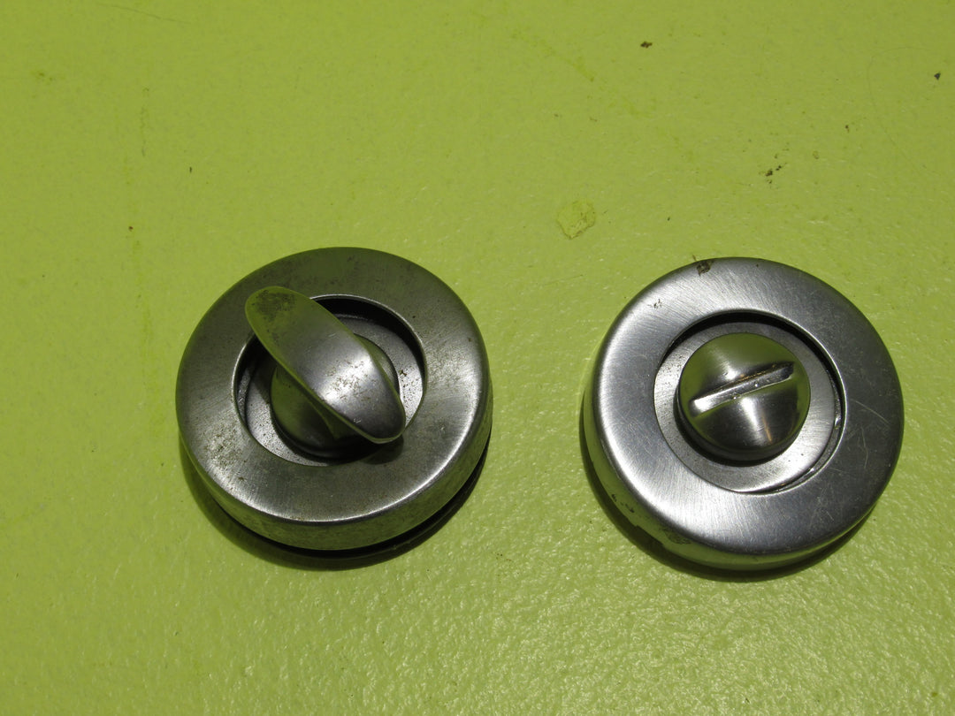 Chrome Sliding Door Thumb Turn & Release Lock 50Dia x 30 - 15H