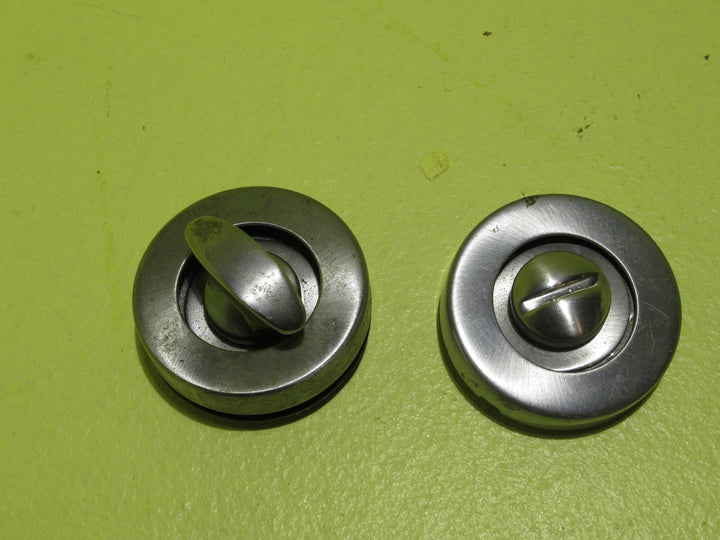 Chrome Sliding Door Thumb Turn & Release Lock 50Dia x 30 - 15H