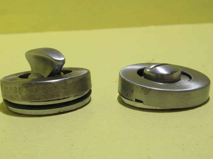 Chrome Sliding Door Thumb Turn & Release Lock 50Dia x 30 - 15H