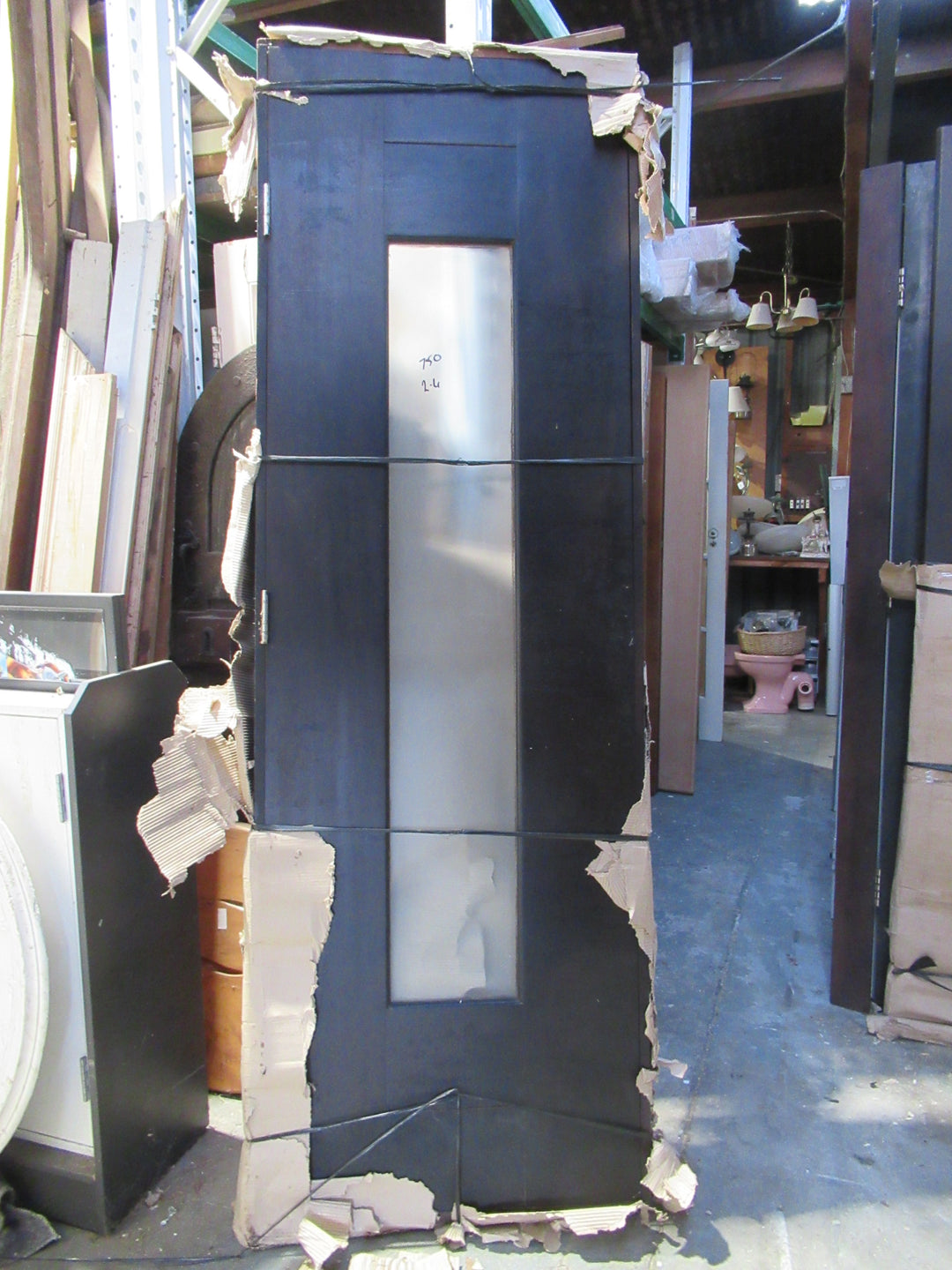 Indonesian Solid Mahogany 1 Lite Obscure Door 610-750 x 2400