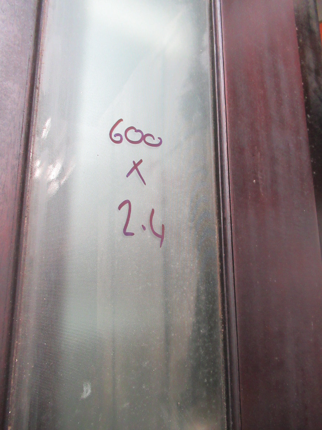 Indonesian Solid Mahogany 1 Lite Obscure Door 610-750 x 2400