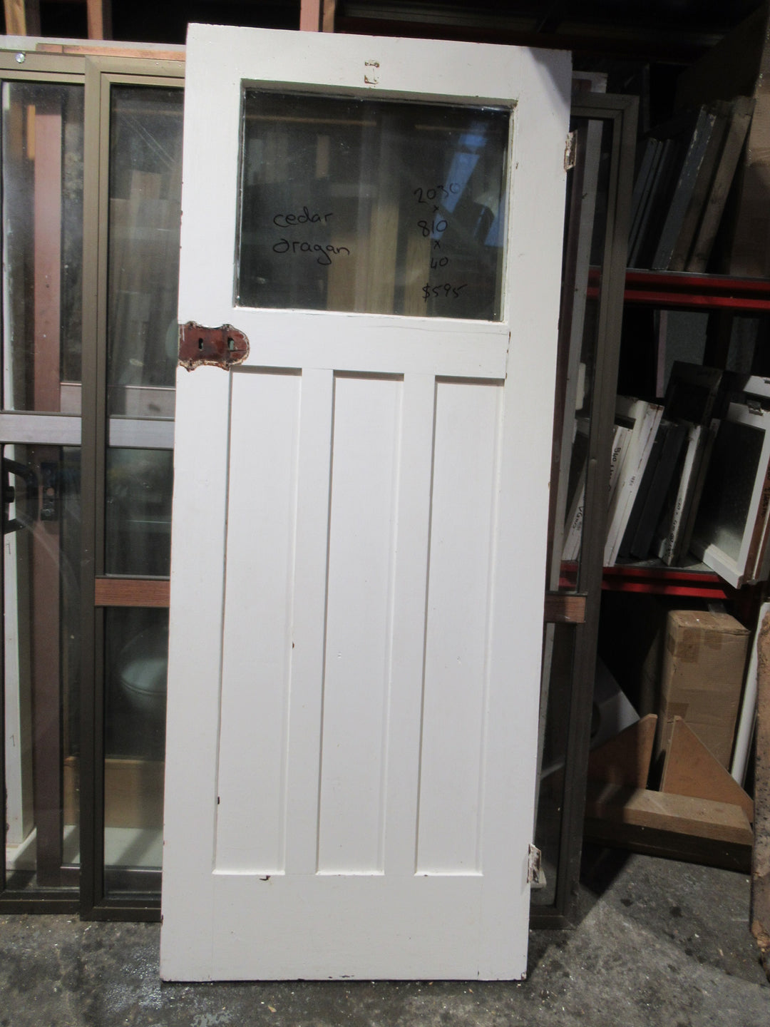 Craftsman Cedar Oregon 1 Lite 3 Panel Door 2030H x 810W x 40D