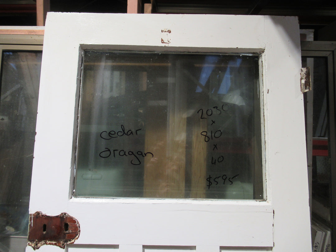 Craftsman Cedar Oregon 1 Lite 3 Panel Door 2030H x 810W x 40D