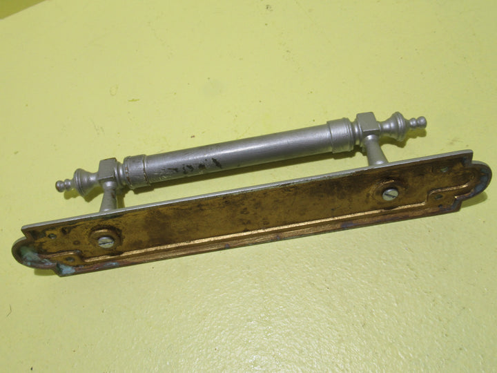 Painted Grey over Brass Pull Handle   245L x 45W x 60D