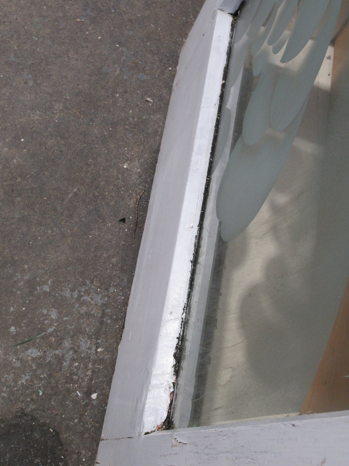 French Door with Etched Glass of Whimsical Deer 1970H x 810W x 45D