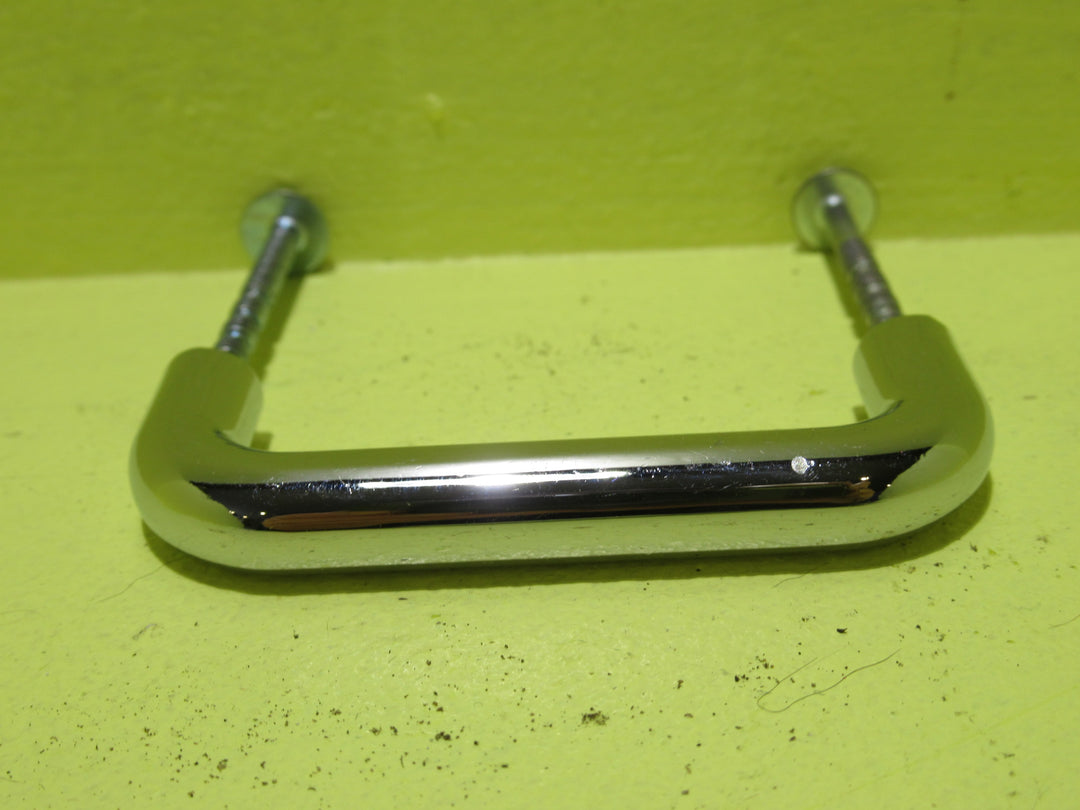 Chrome D Pull Handle   75L x 30H x 10 Dia   Hole Distance 65mm