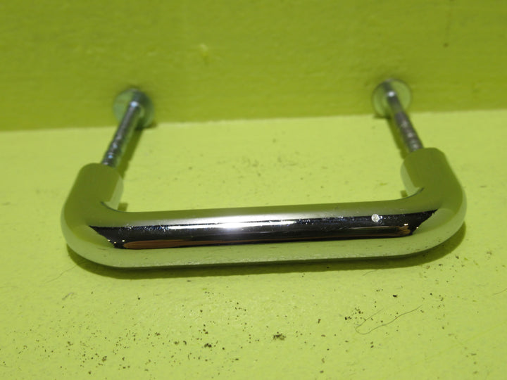 Chrome D Pull Handle   75L x 30H x 10 Dia   Hole Distance 65mm