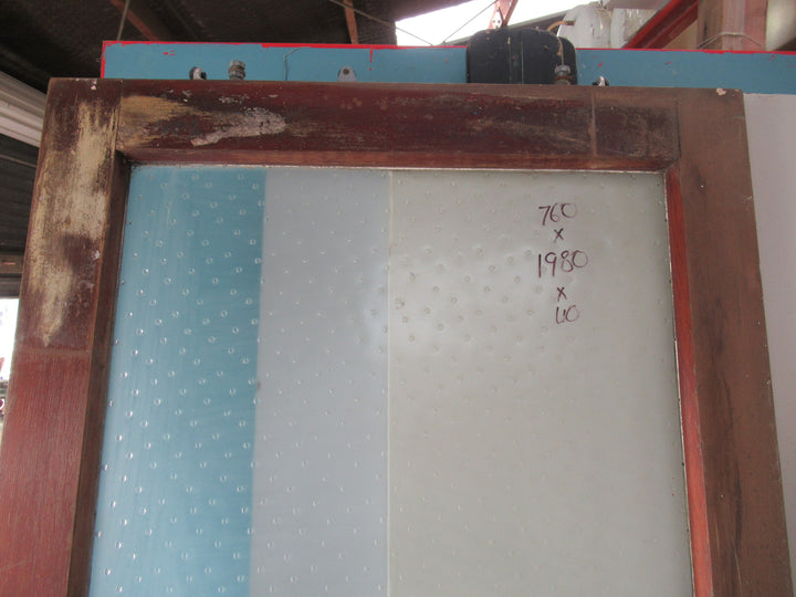 Cedar 3 Lite Raindrop Glass Sliding Door 1960H x 755W