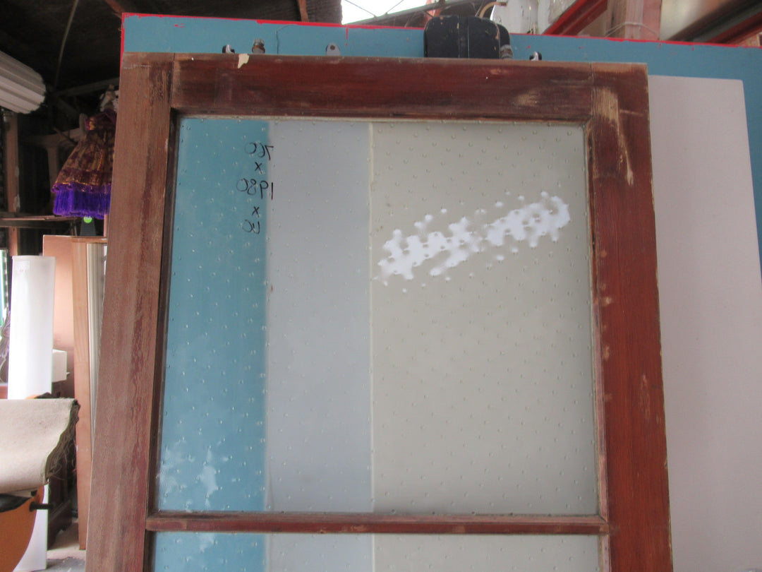 Cedar 3 Lite Raindrop Glass Sliding Door 1960H x 755W