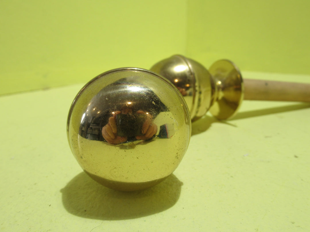 Brass Door Knob Style 50Dai  x 50-100L Wooden Curtain Rod Finial