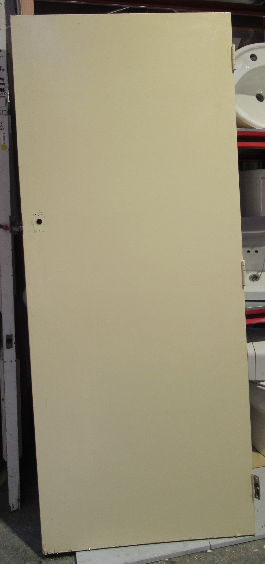Cream & Varnish Finish Hollow Core Door   1980H x 810W x 40D
