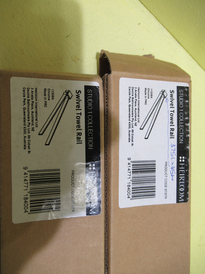 Heirloom Studio 1 Collection Stainless Steel Swivel Towel Rail 375L x 45W