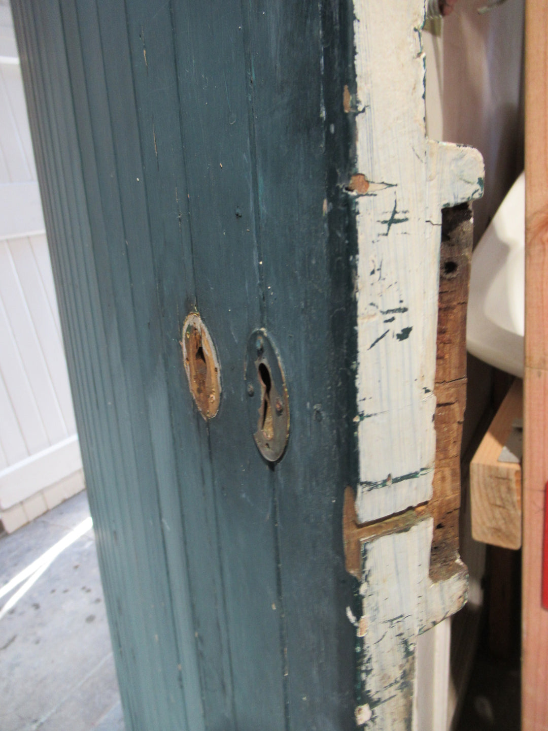 Exterior T & G Door with Cat Flap 2050Hx 810W