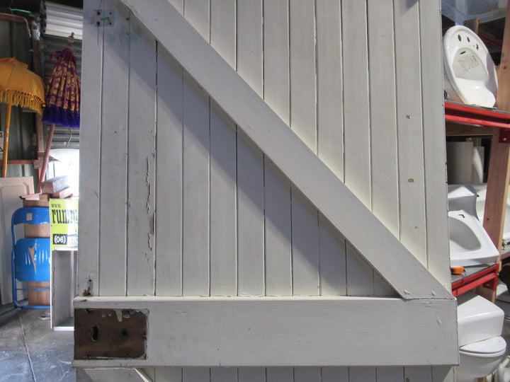 Exterior T & G Door with Cat Flap 2050Hx 810W