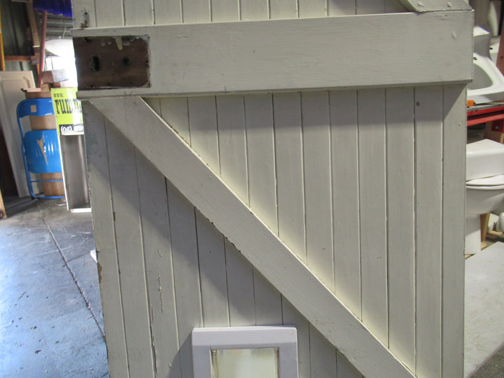 Exterior T & G Door with Cat Flap 2050Hx 810W