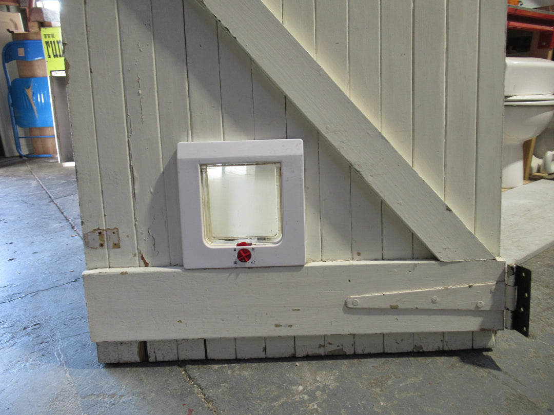 Exterior T & G Door with Cat Flap 2050Hx 810W