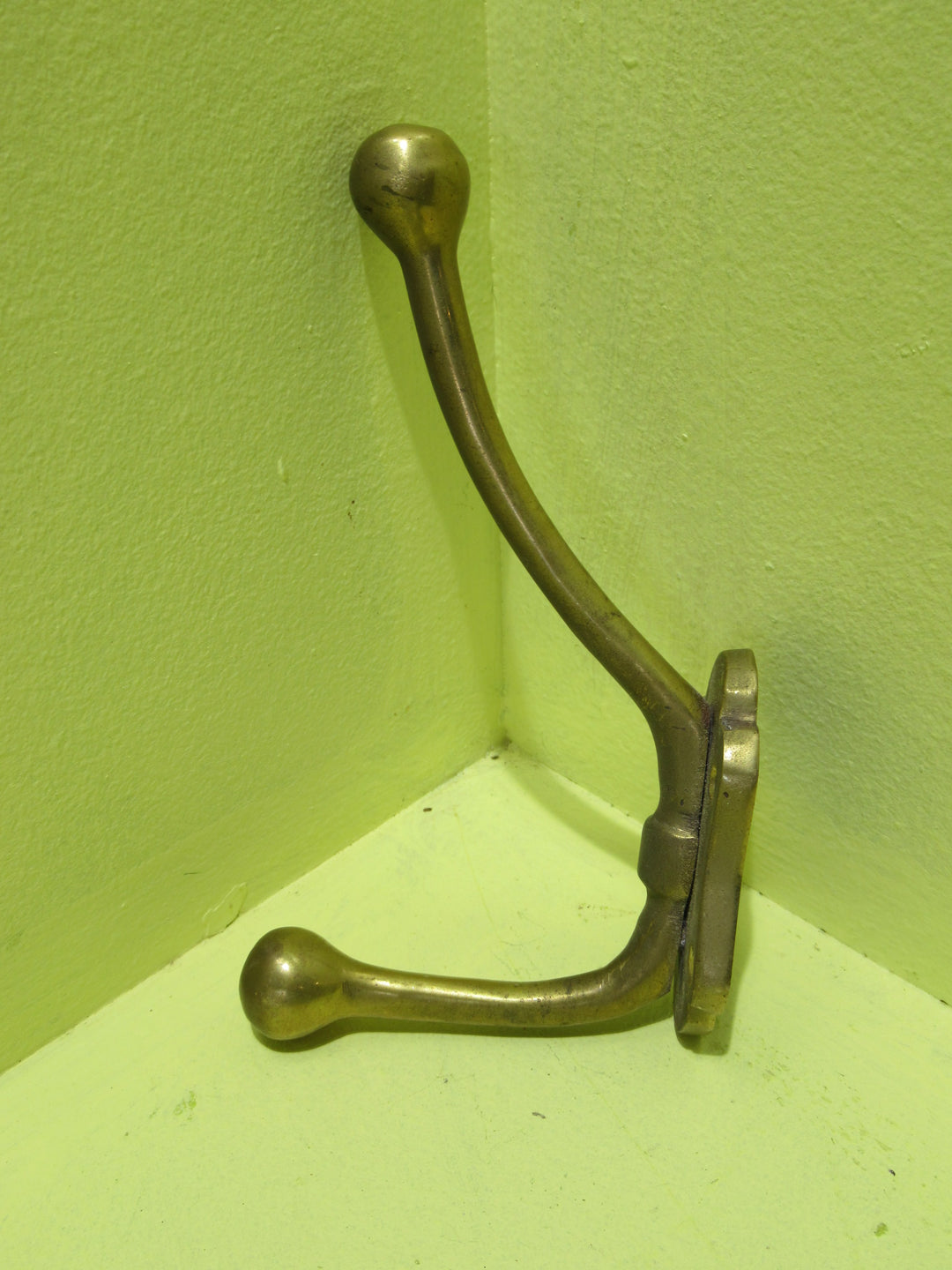 Brass Large Clothing Hook with Knobs 155H x 35W x 90D