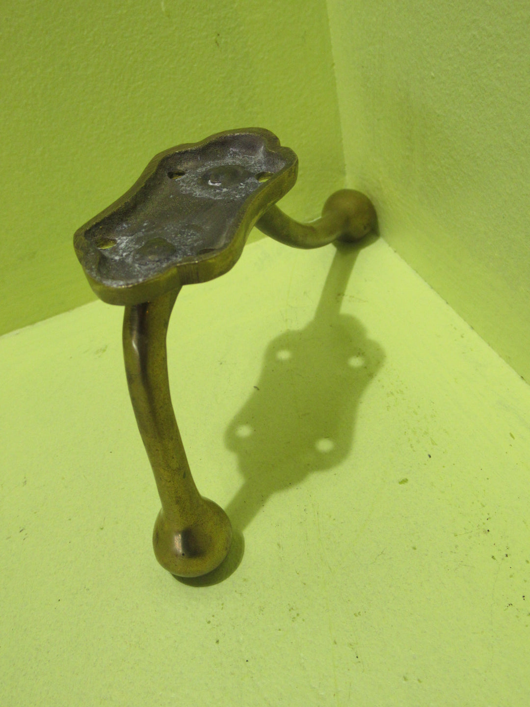 Brass Large Clothing Hook with Knobs 155H x 35W x 90D