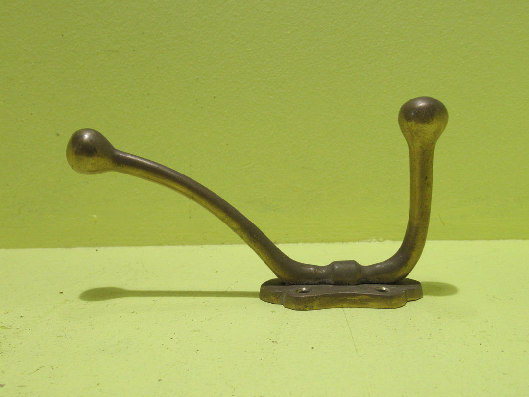 Brass Large Clothing Hook with Knobs 155H x 35W x 90D