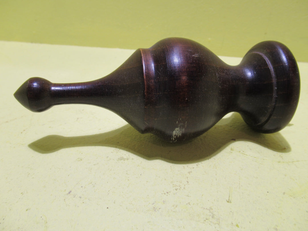 Curtain Pole Finials in Wood Turned Urn Shape 140H x 20-53Dia
