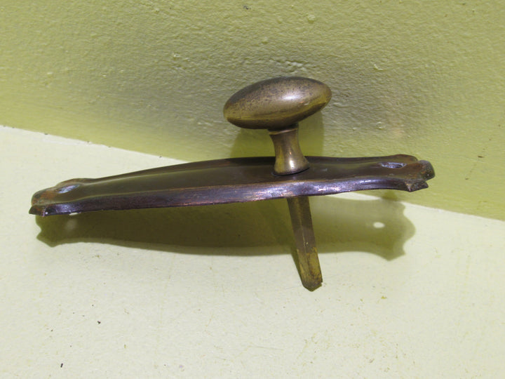 Bungalow Copper & Brass Door Handle   Copper Plate 120L x 40W/Brass Knob 30L x 20W x 30H