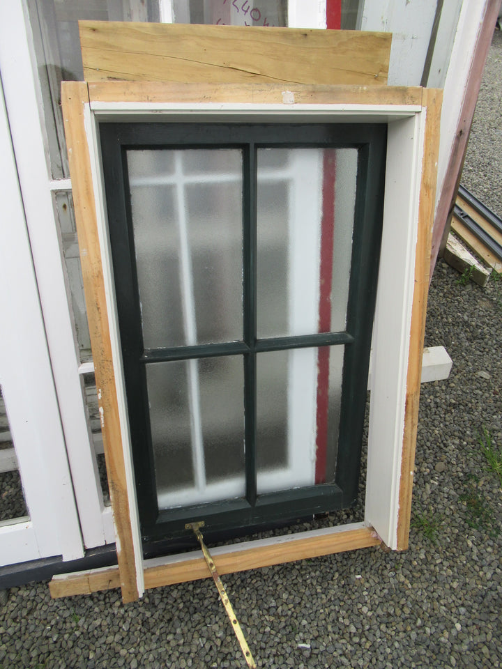 Colonial 4 Lite Awning Wooden Window with Obscure Glass 1090H x 600W x 150D