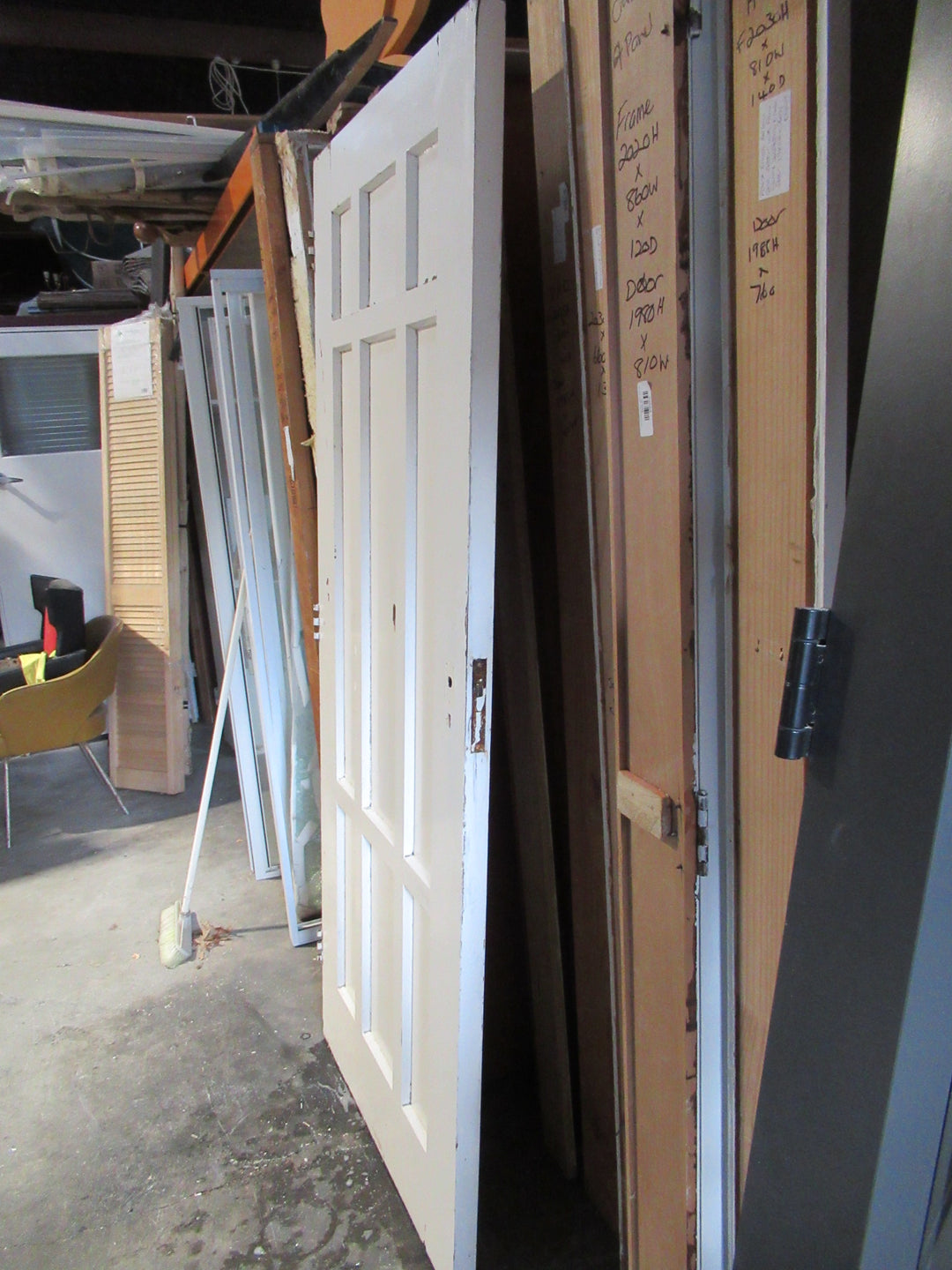 9 Panel Paint Finish Timber Door 1980H x 815W x 45D