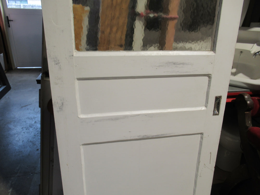 2 Panel, 1 Lite Sliding Bathroom Door 1990H x 800W x 40D