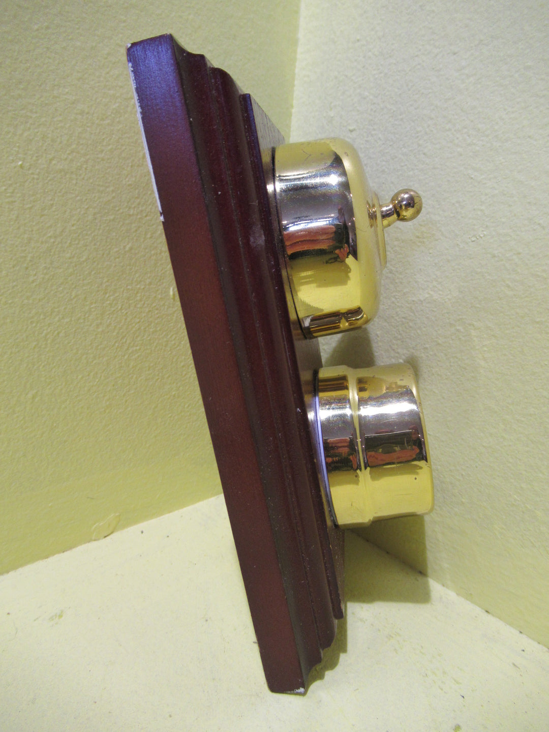 Reproduction Brass Wall Light Switch/Socket on Wood/Custom Board Mount 155L x 90W x 50D