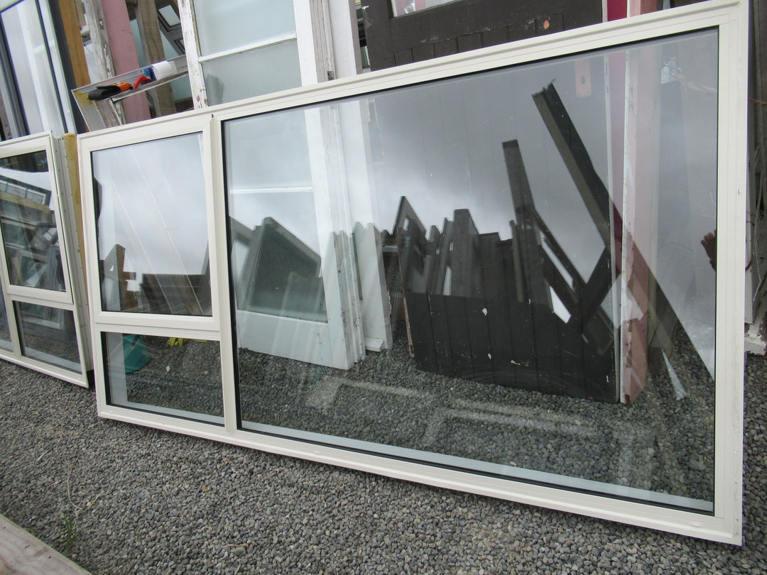 Double Glazed 3 Lite/1Opening Almond Aluminium Window 1200H x 2400W x 125D