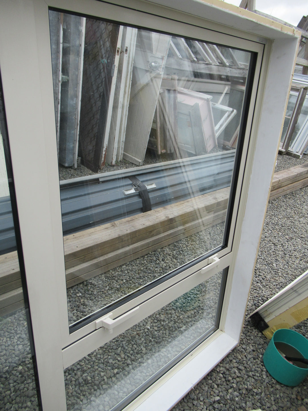 Double Glazed 3 Lite/1Opening Almond Aluminium Window 1200H x 2400W x 125D