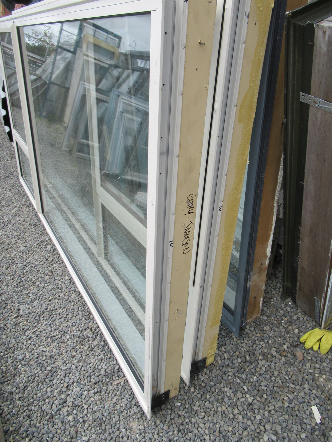 Double Glazed 3 Lite/1Opening Almond Aluminium Window 1200H x 2400W x 125D
