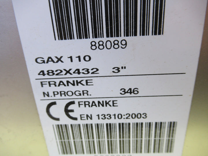 Franke Single Undermounted Large Bowl Sink with Overflow 485L x 435W x 180D