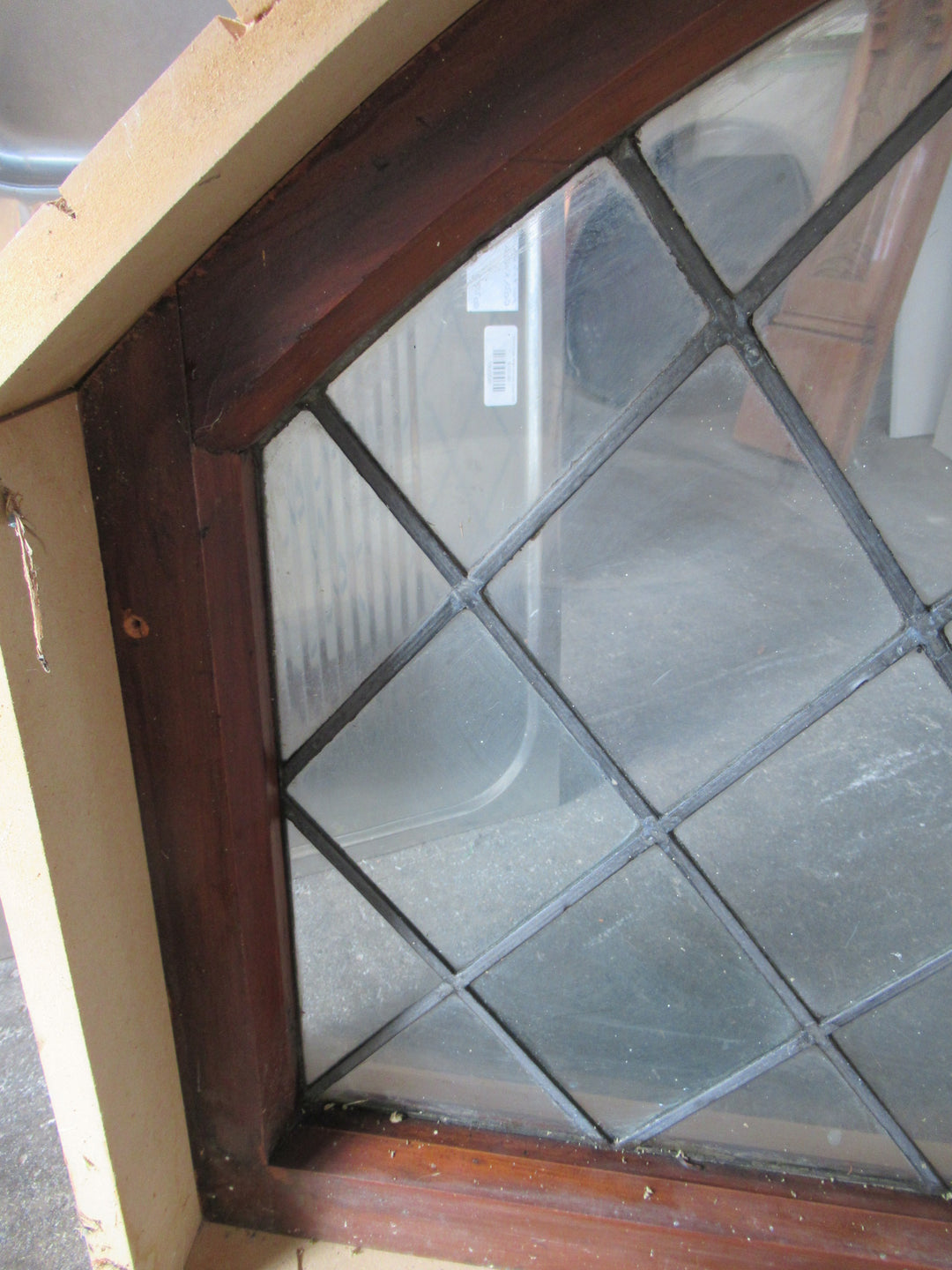 Internal Semi Circle Diamond Leadlight Window 450-700H x 1030W x 170D