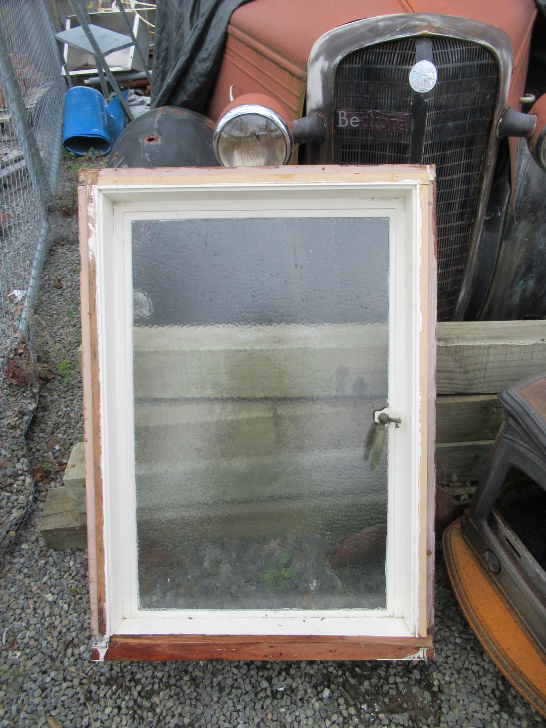 Chapman Taylor Obscure Casment Window with Metal Frame & Brass Hardware