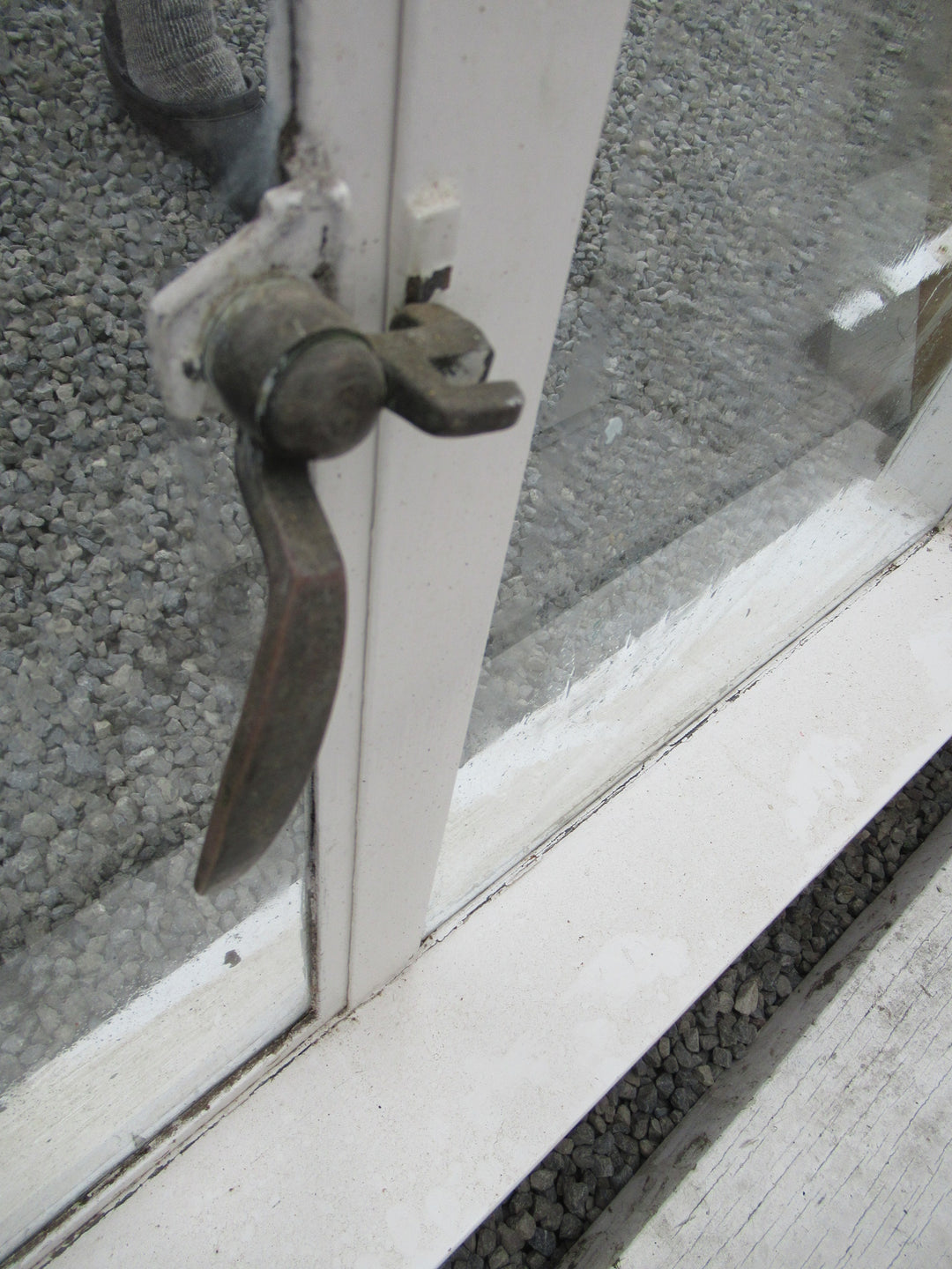 Chapman Taylor Obscure Casment Window with Metal Frame & Brass Hardware