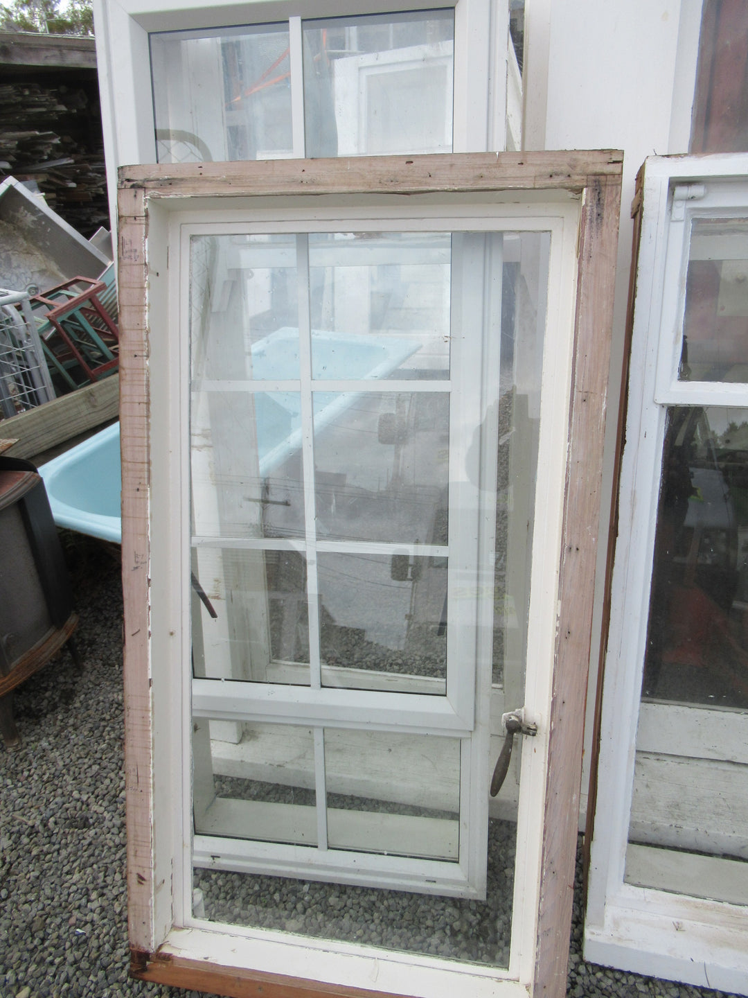 Chapman Taylor Obscure Casment Window with Metal Frame & Brass Hardware