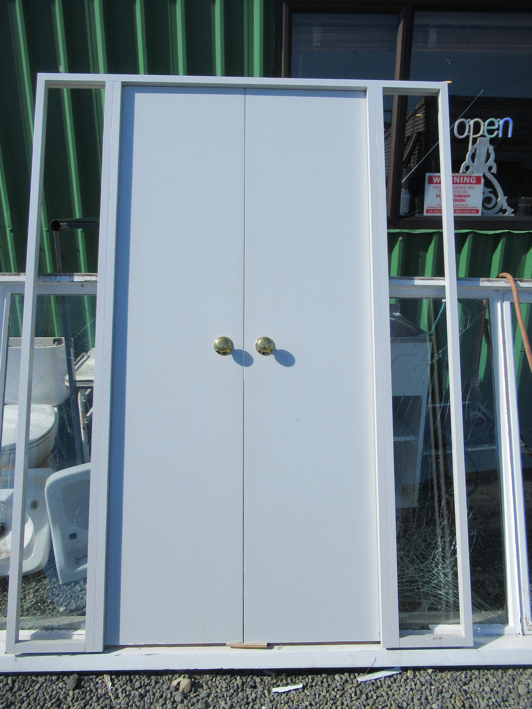 Internal Hollow Core French Doors with Narrow Glass Sidelites 1990 H x 1500W x 70D