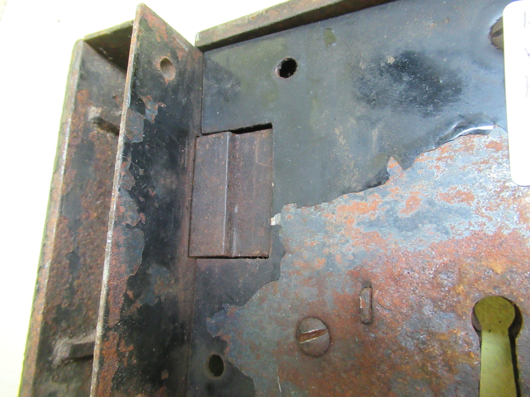 H & T Vaughan Manufacturer Vintage Box Lock with Pull Knob & Keep 230-270W x 140H x 30D