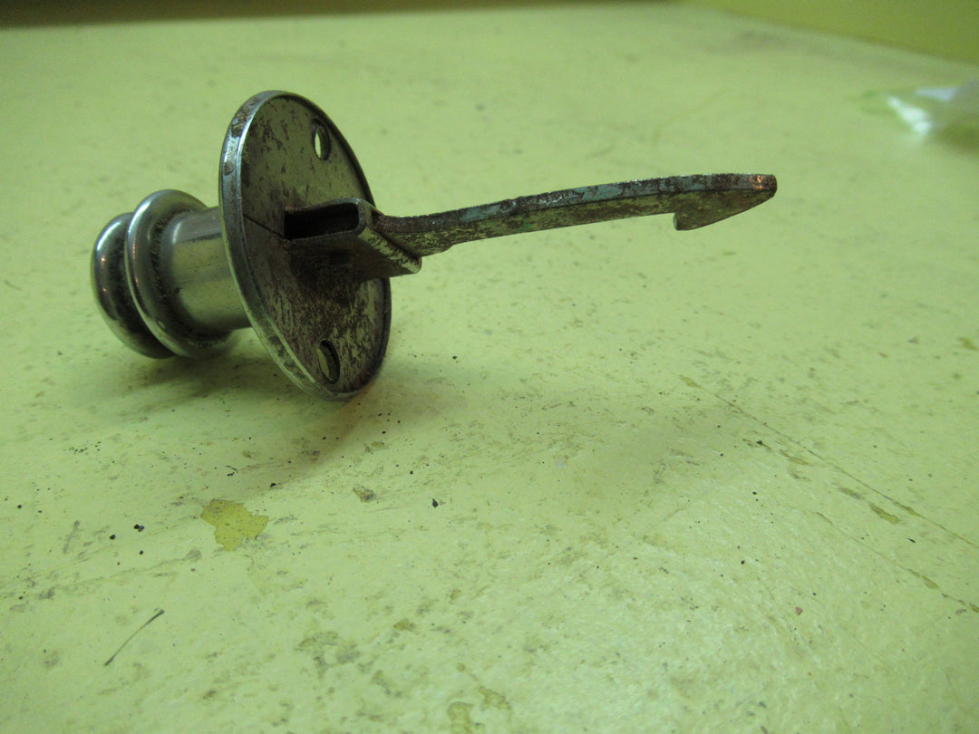 Circular Art Deco Thumb Press Chrome Catch 32H x20-40Dia